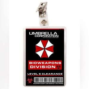 Resident Evil Umbrella Corporation Bioweapons Division ID Badge